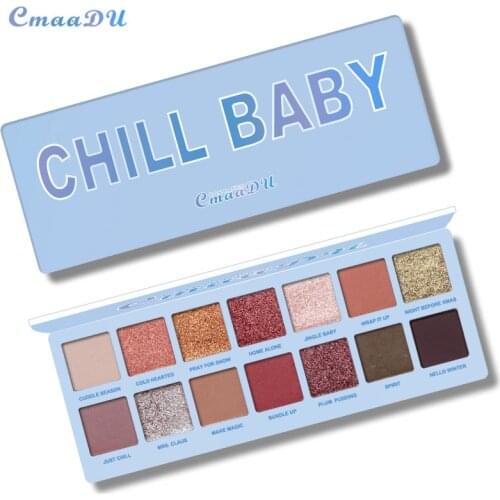 14Color Shining Eyeshadow Waterproof Smoky EyeShadow Pallete Matt Powder TSLM2