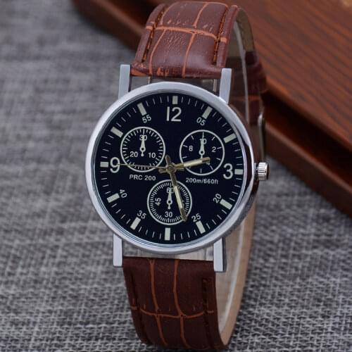 2021 Business sport Men Watch Quality Fashion Numerals Faux Leather Analog Quartz gentleman watches Bracelet Clock Gift