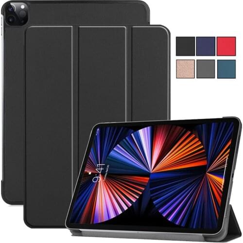 For Funda iPad Pro 12 9 Case 2021 2020 2018 Ultra Slim Folding Stand Smart Folio Cover for iPad Pro 12 9 2021 2020 Case +Stylus