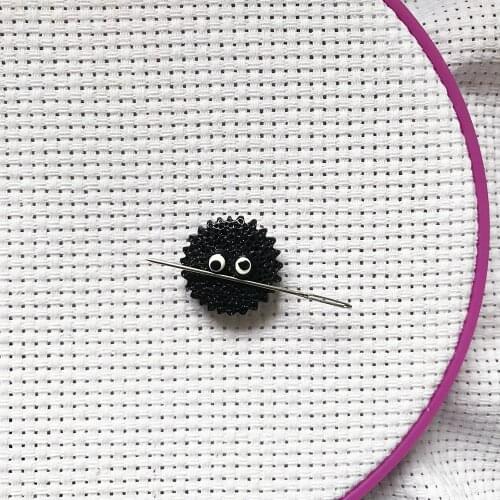 Black Needle Minder to Keep Track of your needle cross stitch Accessories