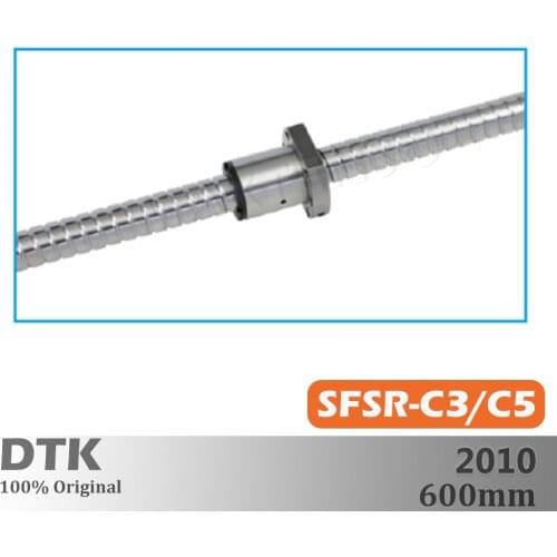 DTK Taiwan SFS2010 Ground C5 C3 High Speed Low Noise 10mm lead Ball Screw 600mm thread shaft High PrecisionFlange CNC Spindle