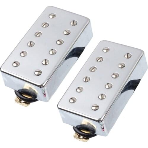 Double Coil 12 Hole Humbucker Pickup for LP Electric Guitar Chrome
