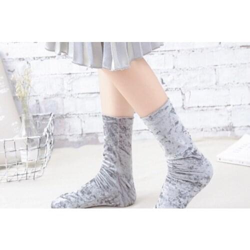 Gtglad Winter New Warm Women Socks New Year Christmas Socks Creative Fashion Gold Velvet Elastic Knee-socks Christmas Gifts