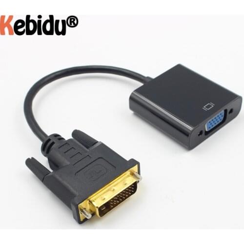 Mini DVI To VGA Adapter Cable 1080P DVI-D To VGA Cable 24+1 25 Pin DVI Male To 15 Pin VGA Female Video Converter For PC Display