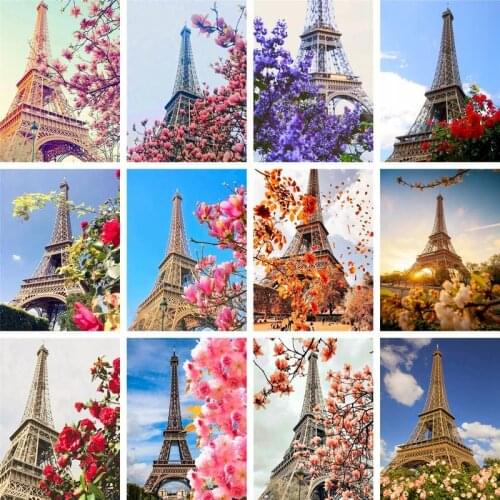 GATYZTORY paint by number Towel Pictures Coloring by numbers Landscape Decorative canvas paintings home decor