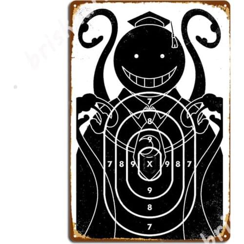 Assassination Classroom - Koro Sensei Target Metal Signs Painting Décor Garage Club Custom Club Tin sign Posters