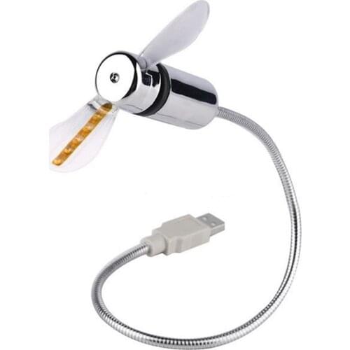 Mini Flexible LED LightB Fan Desktop Cool GadgetB Gadget for PC Lamp/Notebook Light