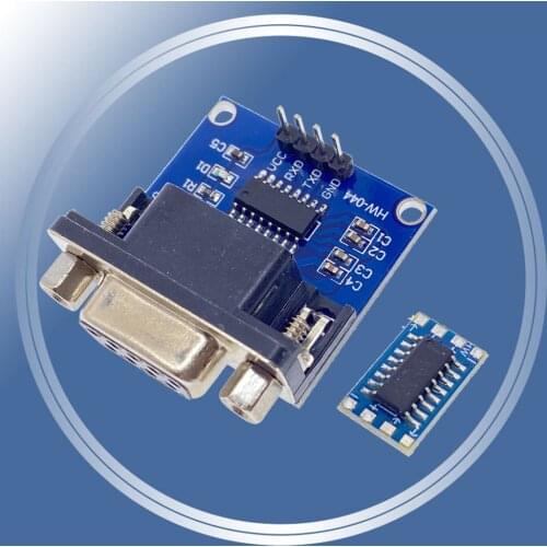 Mini MAX3232 RS232 to TTL Serial Port Leavel Converter Brush Module Female DB9 Connector MAX232 Flashing Board For Arduino