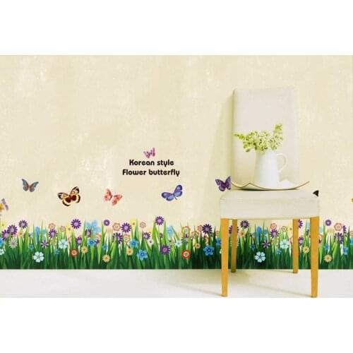 Grass Flower Butterfly Wall Sticker Decal Home Decor Removable