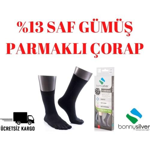 Unisex-Toed Socks-Odor and Cork Anti-Sock Containing 13 Percent Silver - Bonny