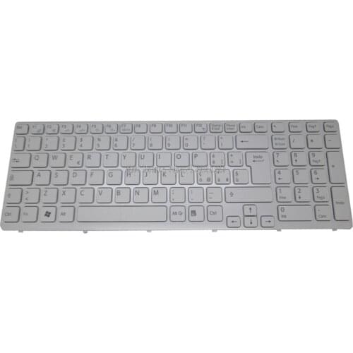 Laptop IT Keyboard For SONY For VAIO SVE15 Series Italian white with frame new
