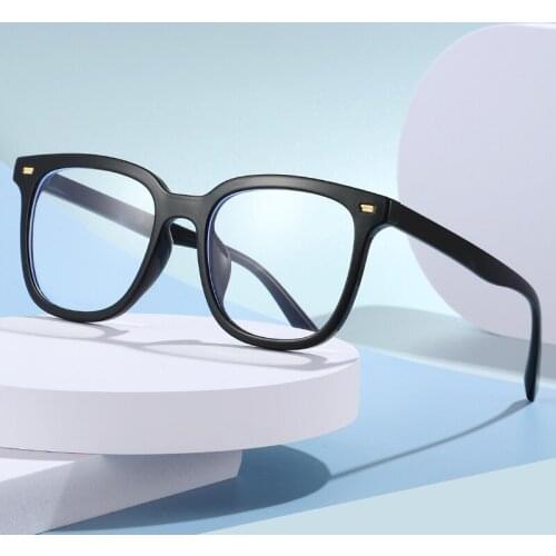 Vintage Trendy Design TR Optical Frame Blue Light Blocking Glasses For Adult Unisex Eyeglasses