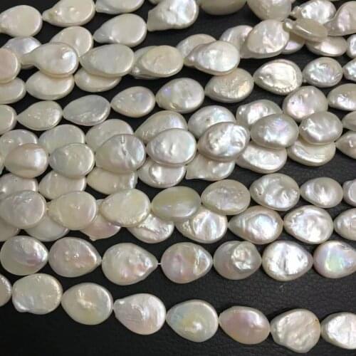 Wholesales Genuine Natural Freshwater AA 16X21mm white baroque drop pearls" Necklace Loose Beads