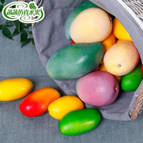 Festive Party Supplies Artificial Decorations Foam Simulation Mini 3d Mango Fruit Model Home Decoration 5pc/lot