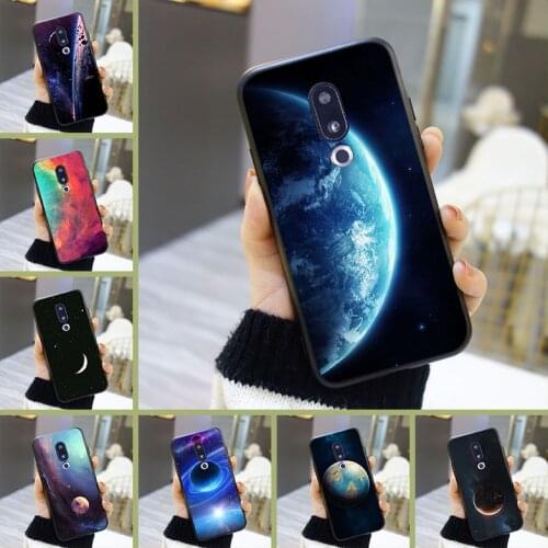 Soft Phone Case For Meizu U10 U20 Pro 6 7 Plus Silicone Black Star Space Cool Moon Back Cover For Meizu 15 Lite 16 Plus 16th 16x