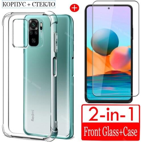 Glass and Case For xiaomi redmi note10 pro coque redmy redmi note 10 pro max 10s note10pro Soft Shell Shockproof phone cover