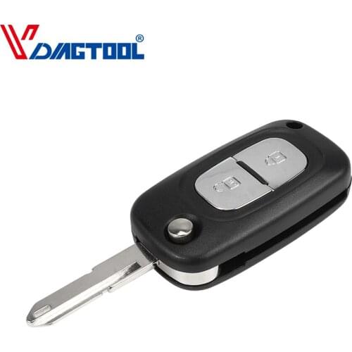 VDIAGTOOL 2 Buttons Car Key Case Cover Remote For Renault Clio Magane Kangoo Modus Flip Folding Car Key Shell With 206 Blade