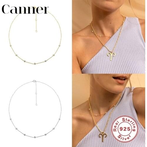 Canner 925 Sterling Silver Choker Necklaces Baroque Heteromorphic Pearl Necklaces For Women Fine Jewelry Collares Collier W3