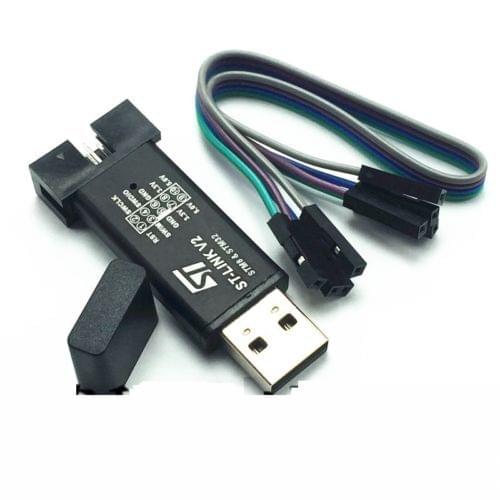 1Set ST LINK Stlink ST-Link V2 Mini STM8 STM32 Simulator Download Programmer Programming With Cover DuPont Cable