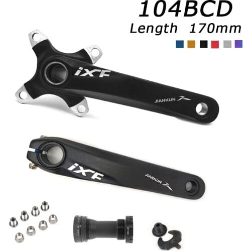 1 Set of 170mm Bicycle Crankset 104mm BCD Sprocket with BB Crank for Bike Parts Bikes Cycling Chainwheel