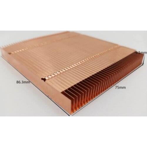 1pcs Full Copper Rectangular Heat Sink Welding Scattered Notebook Projector 75mm Length 86.3mm Width 9.1mm Thickness