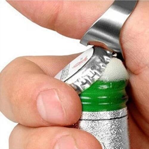 10pcs Finger Ring Wine Bottle Opener Stainless Steel Beer Bottle Opener Ring for Beer Bar Tool Free Shipping