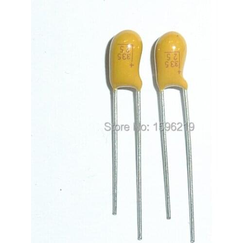 20pcs Tantalum capacitor 3.3uF 25V Brand New 25V3.3uF DIP Radial