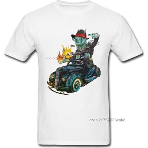 2018 Bootleg Husker Zombie Print T Shirt Men White Top Hipster Funny Cartoon Design Birthday Tee Shirt Classic T-shirt