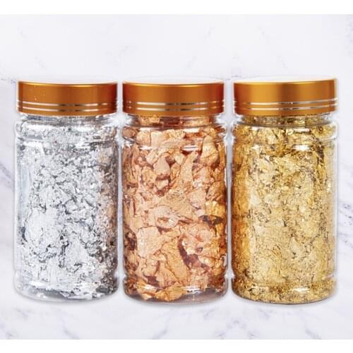 3g Gold Silver Foil Decorative Paper Resin Mold Fillings Shiny Sequins Glitters Filling Materials Resin Jewelry Making