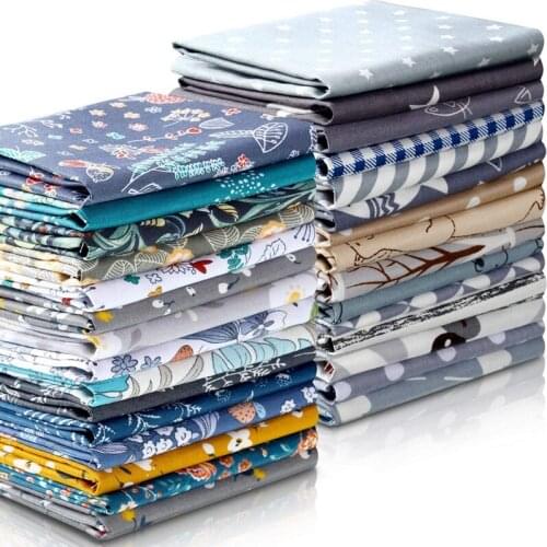30Pcs 10X10 Inches Cotton Fabric Printed Bundle Squares Floral Fabric Patchwork Sewing Quilting Bundles Assorted Pattern