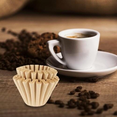 50Pcs Cake Type Coffee Filter Paper Disposable Hand-Washed Coffee Filter Paper Wooden Fiber Coffee Filter Replacement