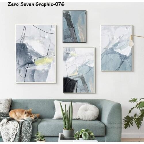 Abstract Watercolor Ink Lines Canvas Painting Poster And Print Living Room Wall Art Picture Home Decoration