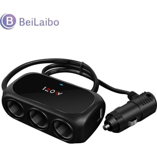 Car Cigarette Lighter Socket 2 USB One For Three Charger LED Auto 12V 2.1A Car USB Phone Charger Car Accessories