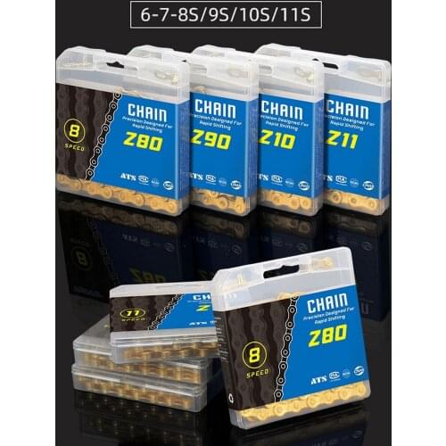 Bike Chain MTB Bicycle Chains 6/7/8/9/10/11s Chain Electroplated Chain for For MTB//Folding/Road Bike With Missing Link