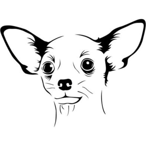 14.1*10CM Chihuahua Dog Animal Funny Car Window Decorative Decals Creative Car Sticker Accessories C6-1366