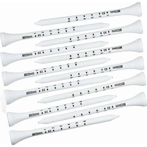 40pcs 83mm Golf wood Tees Professional System White Wooden Striped Digital Scale Golf Tees Accessories Golf Training Aids