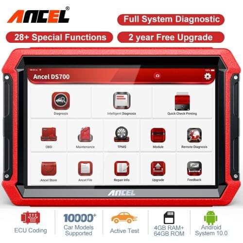Ancel DS700 OBD2 Diagnostic Scanner Automotive Tools Active Test ECU Coding All System TPMS Oil DPF Reset Engine Auto Scanner