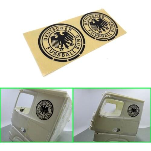 German National Team Camouflage Team Emblem Metal Sticker for 1/14 Tamiya RC Truck Trailer tipper Benz Actros Acros Car Diy