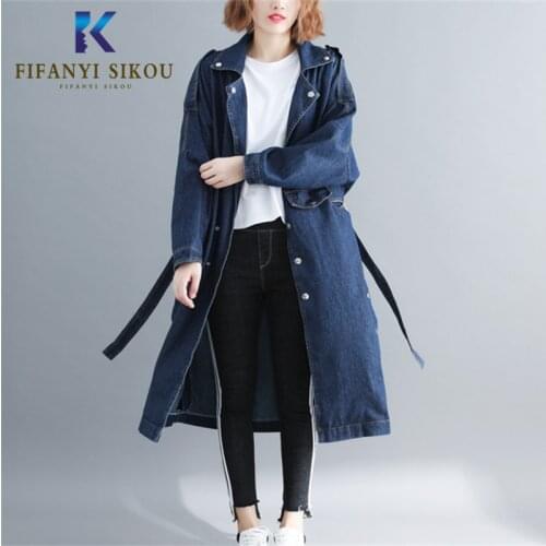 Женские джинсовые тренчи FIFANYI SIKOU China At AliExpress