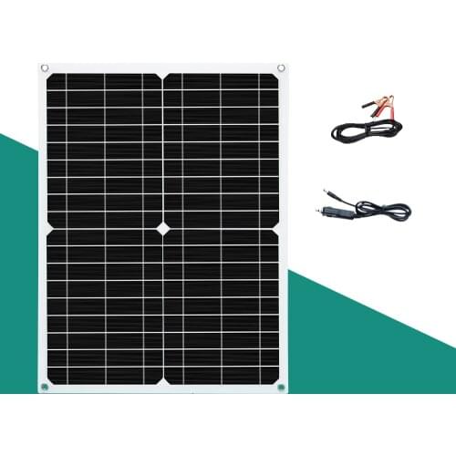 Flexible Solar panel 5V 12V 18V 10W 20w 30w kit complete outdoor camping usb charger Battery phone DC Small water pump