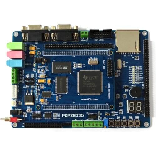 00IC POP28335 DSP Development Board TMS320F28335 Anti-Smashing Shoes 6 Layer Core Board + Brassboard