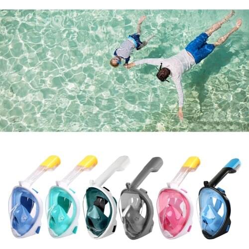 Scuba Diving Mask Full Face Anti Fog Underwater Wide View Snorkel Mask Waterproof Swimming Mask Pool Accessories Adult Kids