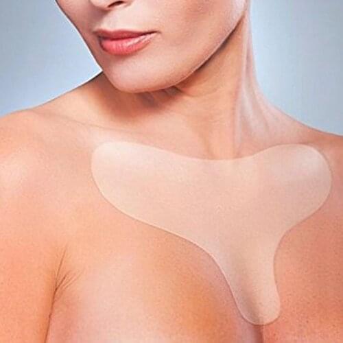 Reusable Anti Wrinkle Chest Pad Silicone Transparent Breast Patch Face Skin Care Anti Aging Breast Lifting Chest Patch Flesh