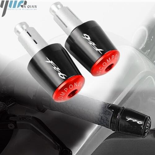 Motorcycle Accessories CNC Aluminum Handlebar Grips End Handle Bar Cap End Plug For YAMAHA FZ6 FAZER FZ6R FZ6S FZ6N 1998-2016