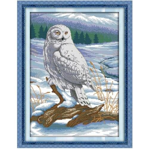 Snow eagle cross stitch kit aida 14ct 11ct count printed canvas stitches embroidery DIY handmade needlework