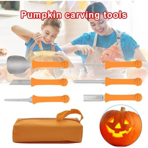Bricolage Outil Pumpkin Carving Tools Kit With Storage Bag Convenience Carve Halloween Lantern Set For Halloween Decoration