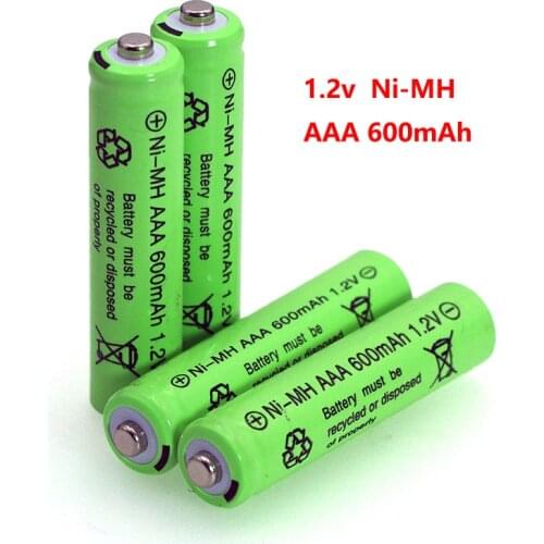 1.2v NI-MH AAA Batteries 600mAh Rechargeable nimh Battery 1.2V Ni-Mh aaa For Electric remote Control car Toy RC ues