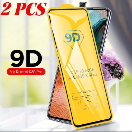 2 pcs Phone Film For Redmi K40 K30 Pro Plus 9D Tempered Glass Phone Film For Xiaomi Redmi K40 Pro Full Cover Protect Glass Film