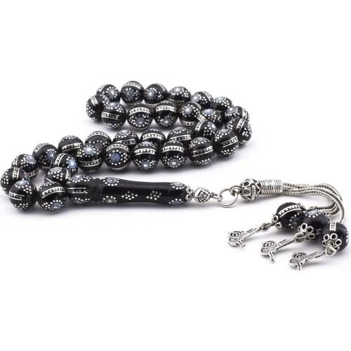 Custom Turquoise Embroidered Erzurum Oltusu Rosary