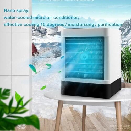 Mini Air Conditioner Fan Portable 3 in 1 Personal Space Air Cooler Desktop Cooling Fan Humidifier for Office Home Kitchen